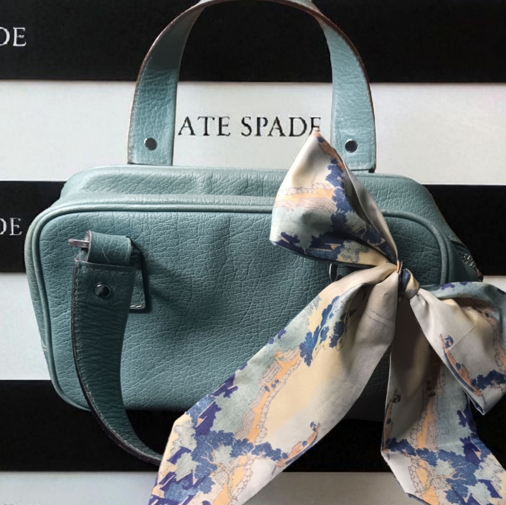Kate Spade Blue Handbag with Scarf